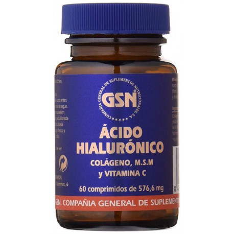 Ácido Hialuronico, Colágeno, y Vitamina C (60 Comprimidos)